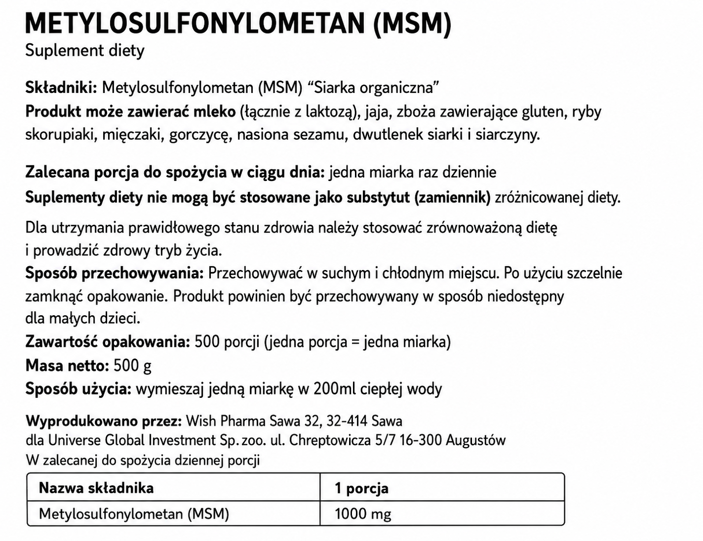 Methylsulfonylmethane (MSM) powder - Image 3